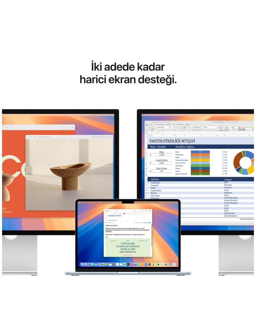 Apple MacBook Air M4 16GB 256GB SSD macOS 13" Taşınabilir Bilgisayar Gümüş MW0W3TU/A